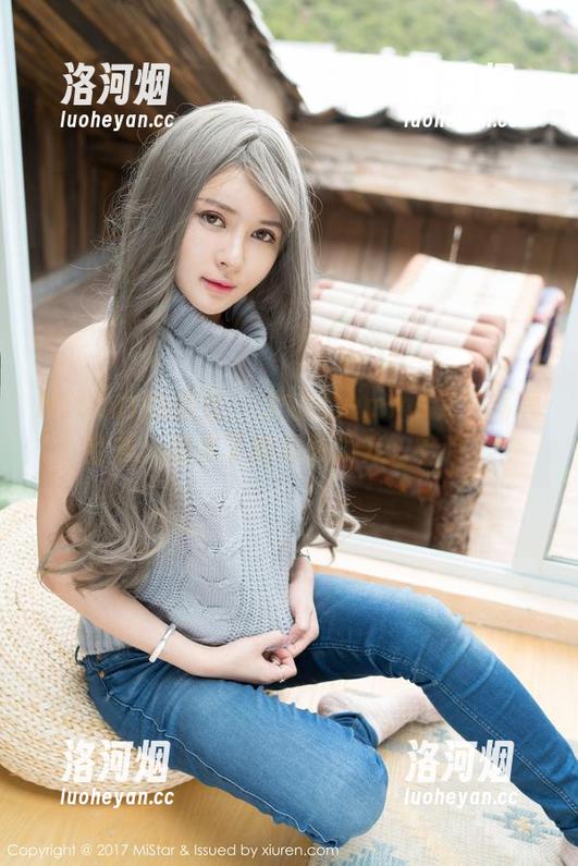 MiStar魅妍社 - 大白兔emma女仆写真全集，缩水了的奇葩设定...哈哈！-洛河烟