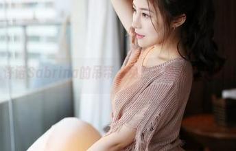 美媛馆 - 许诺Sabrina的吊带，免费写真太让人难以抗拒了吧